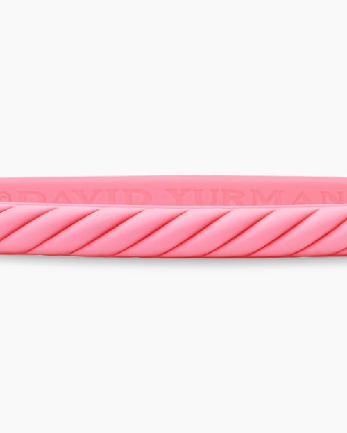 Cable Pink Rubber Bracelet, 6mm