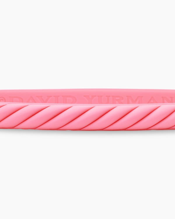 Cable Pink Rubber Bracelet, 6mm