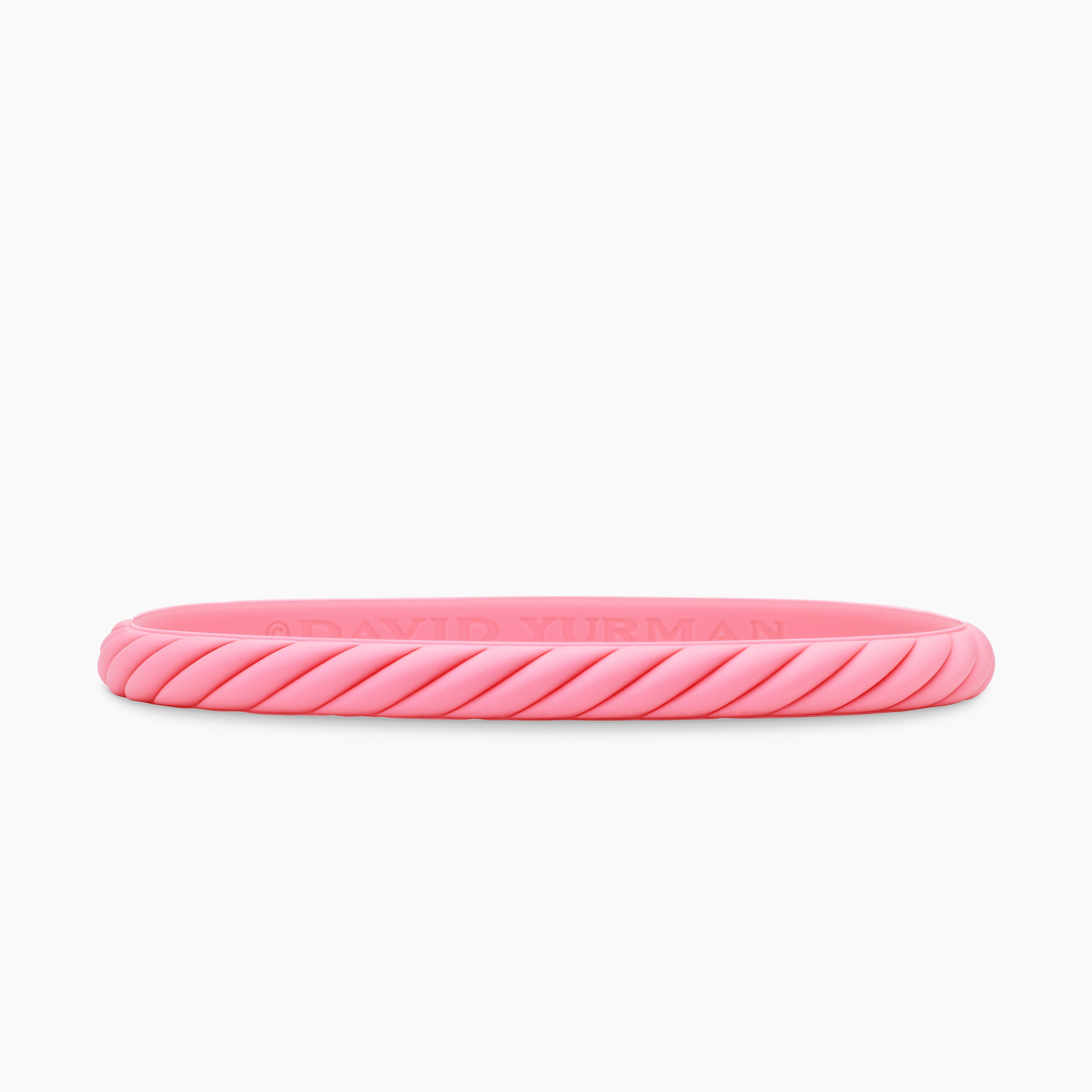 Cable Pink Rubber Bracelet, 6mm