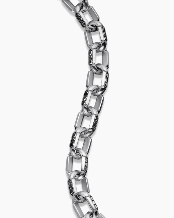 Faceted Chain Bracelet in Sterling Silver, 9.5mm