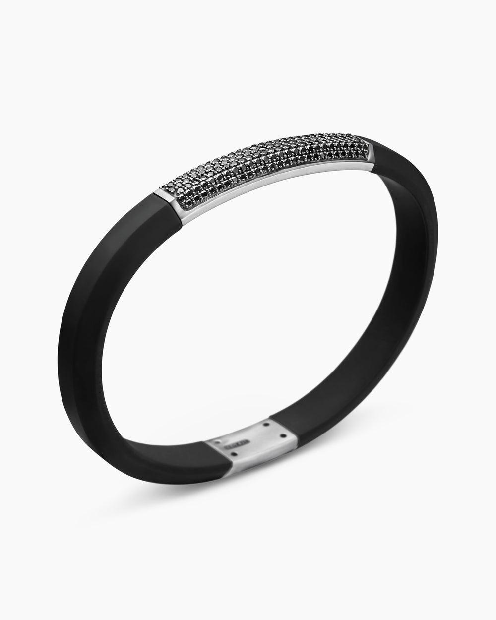 Bracelet d’identité Streamline® en caoutchouc avec argent sterling, 8 mm hommes