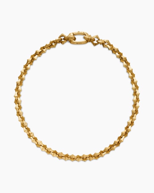 Mens Armory Chain Bracelet in 18ct Yellow Gold, 4mm