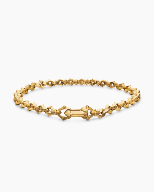 Mens Armory Chain Bracelet in 18ct Yellow Gold, 4mm