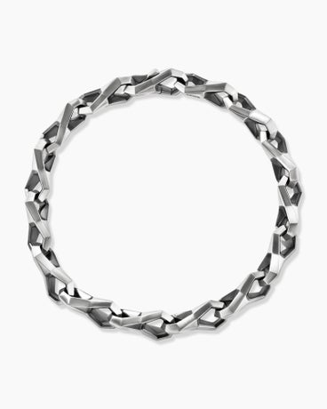 Faceted Link Bracelet in Sterling Silver, 9mm