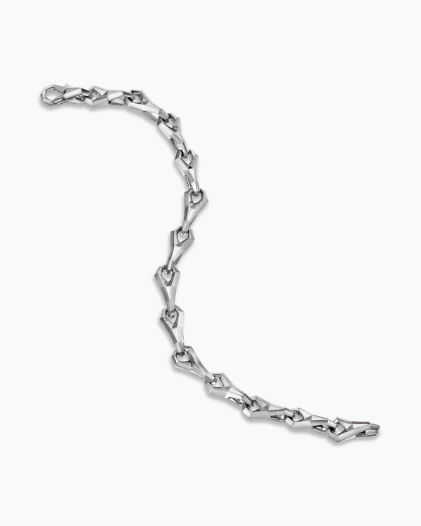 Faceted Link Bracelet in Sterling Silver, 9mm