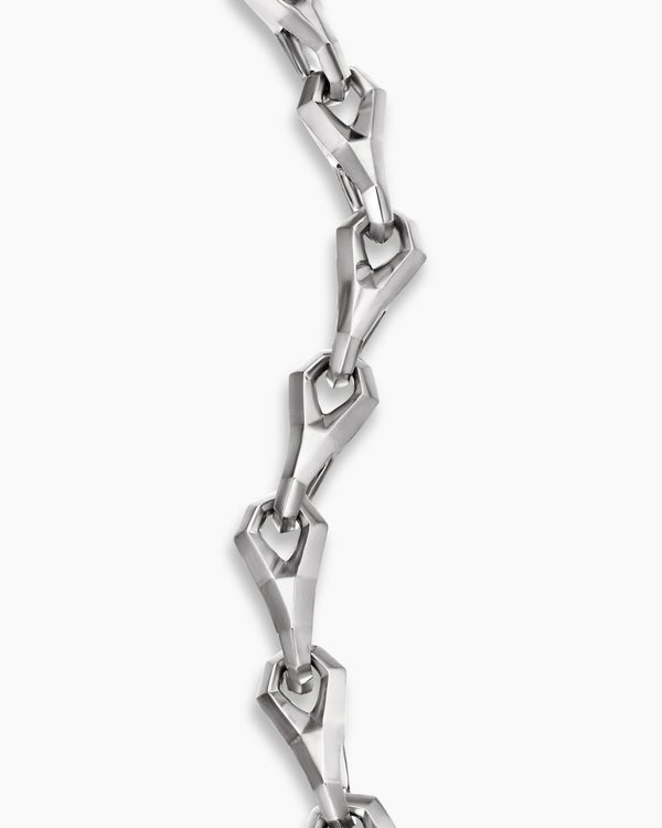 Faceted Link Bracelet in Sterling Silver, 9mm