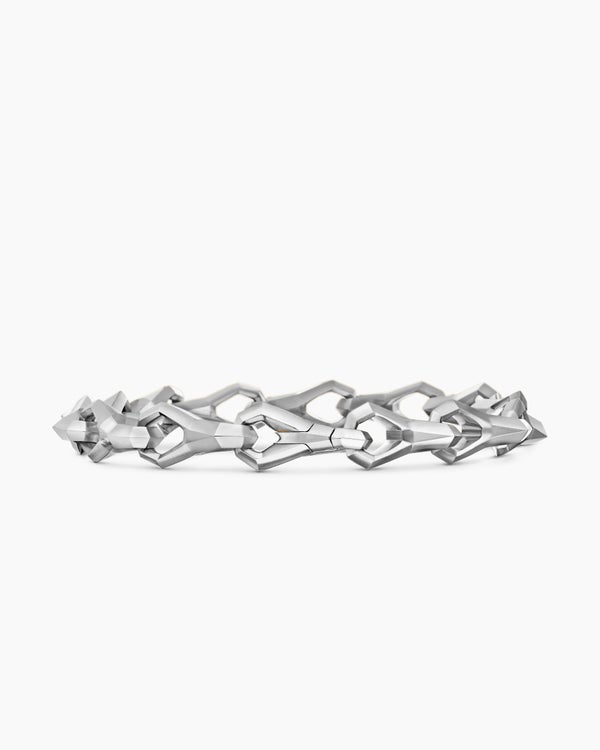 Faceted Link Bracelet in Sterling Silver, 9mm