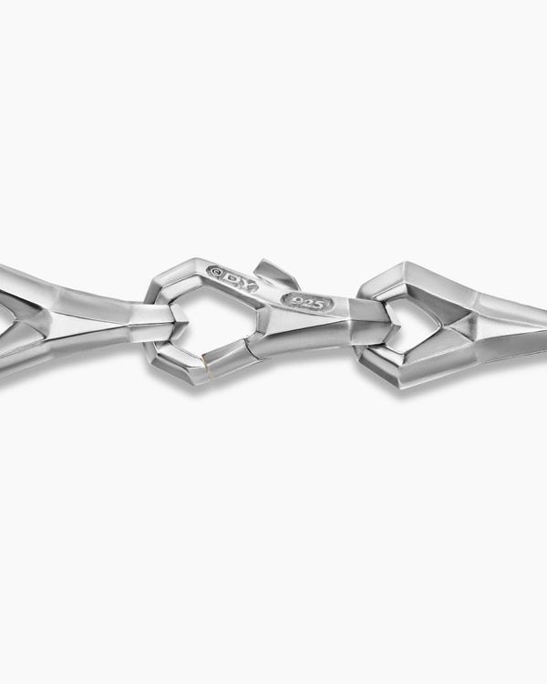 Faceted Link Bracelet in Sterling Silver, 9mm