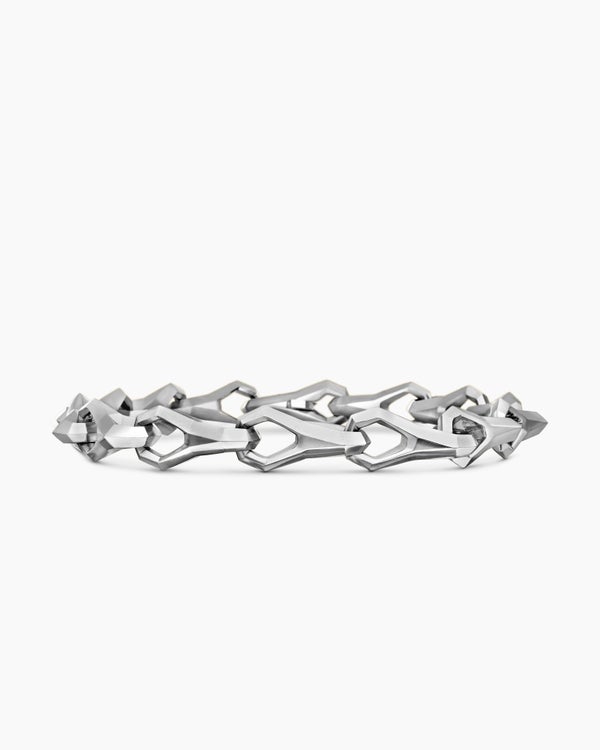 Faceted Link Bracelet in Sterling Silver, 9mm