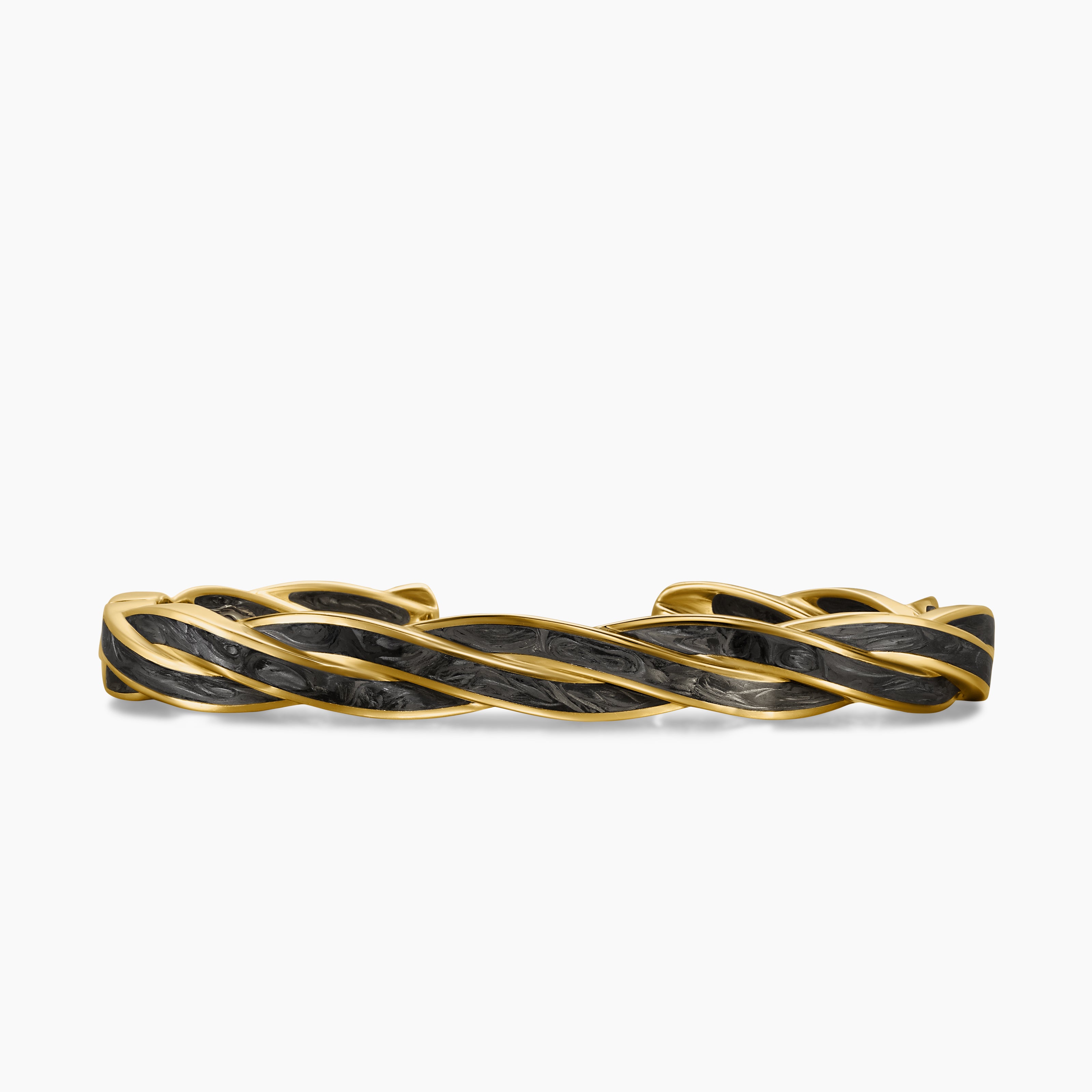 Mens DY Helios Cuff Bracelet in 18K Yellow Gold, 9mm