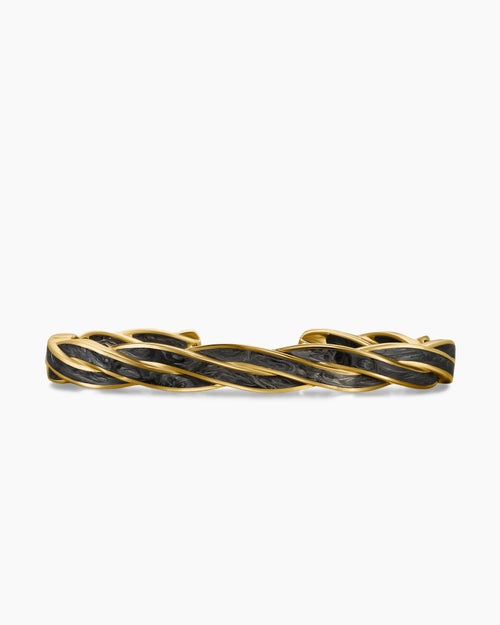 Mens DY Helios Cuff Bracelet in 18K Yellow Gold, 9mm