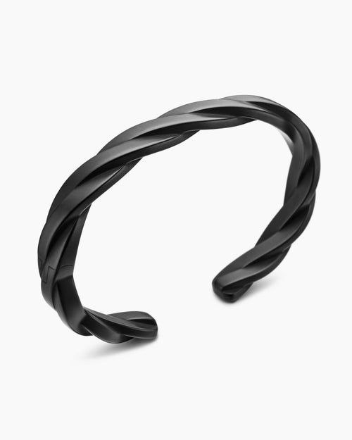 Mens DY Helios™ Cuff Bracelet in Black Titanium, 9mm
