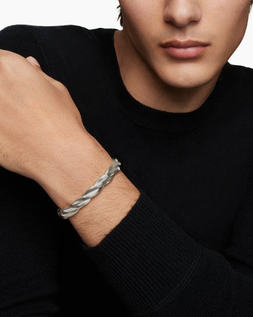 Mens DY Helios™ Cuff Bracelet in Sterling Silver, 9mm