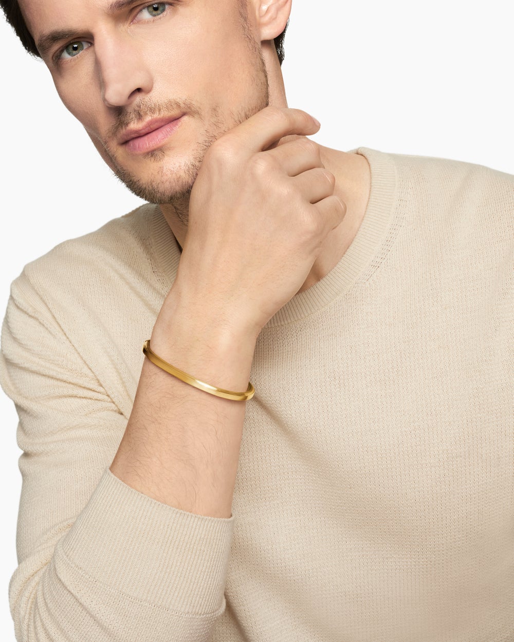 Mens Streamline® Bracelet in 18K Yellow Gold, 4.4mm