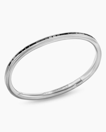 Streamline® Bracelet in 18K White Gold with Black Diamonds, 4.4mm