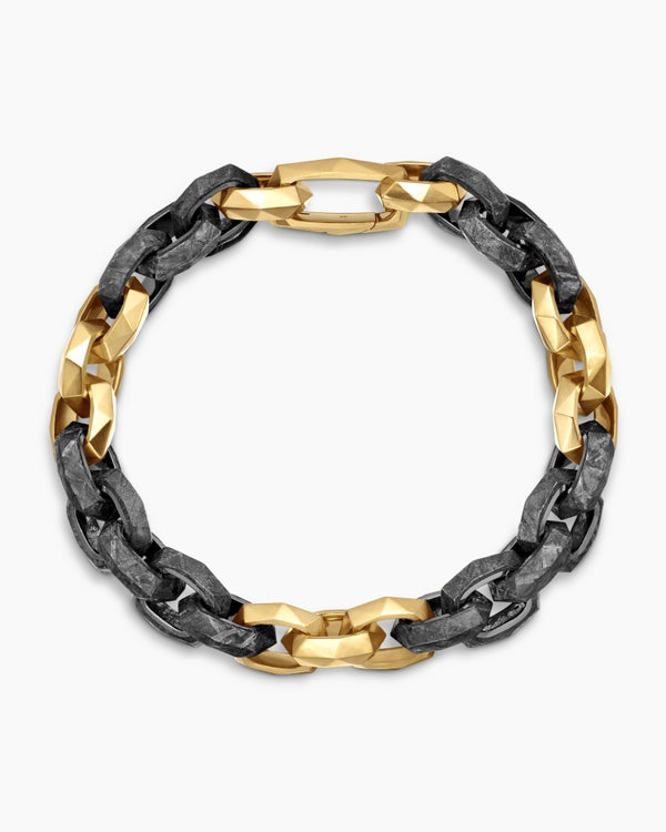Faceted Link Bracelet in 18K Yellow Gold, 11.6mm