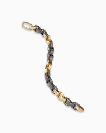 Torqued Faceted Link Bracelet in 18K Yellow Gold, 11.6mm