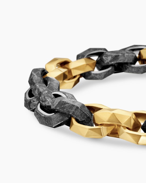 Faceted Link Bracelet in 18K Yellow Gold, 11.6mm