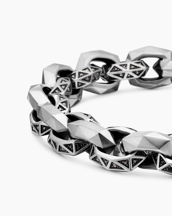 Bracelet à maillons facetté serré en argent sterling, 11,6 mm
