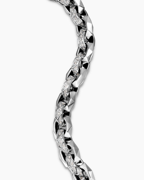 Bracelet à maillons facetté serré en argent sterling, 11,6 mm