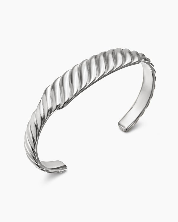 Sculpted Cable Contour Bracelet in Sterling Silver, 12.9mm