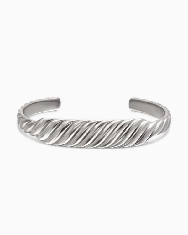Sculpted Cable Contour Bracelet in Sterling Silver, 12.9mm