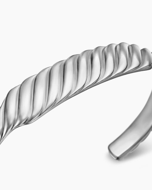 Sculpted Cable Contour Bracelet in Sterling Silver, 12.9mm