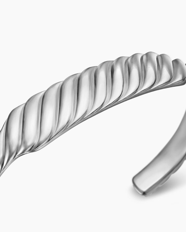 Sculpted Cable Contour Bracelet in Sterling Silver, 12.9mm