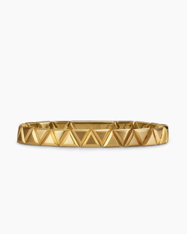 Faceted Link Triangle Bracelet in 18K Yellow Gold, 7.5mm