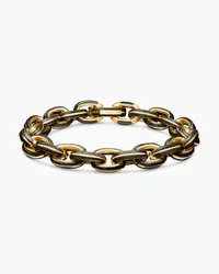 Streamline® Oval Link Bracelet in 18K Yellow Gold with Forged Carbon, 10.8mm