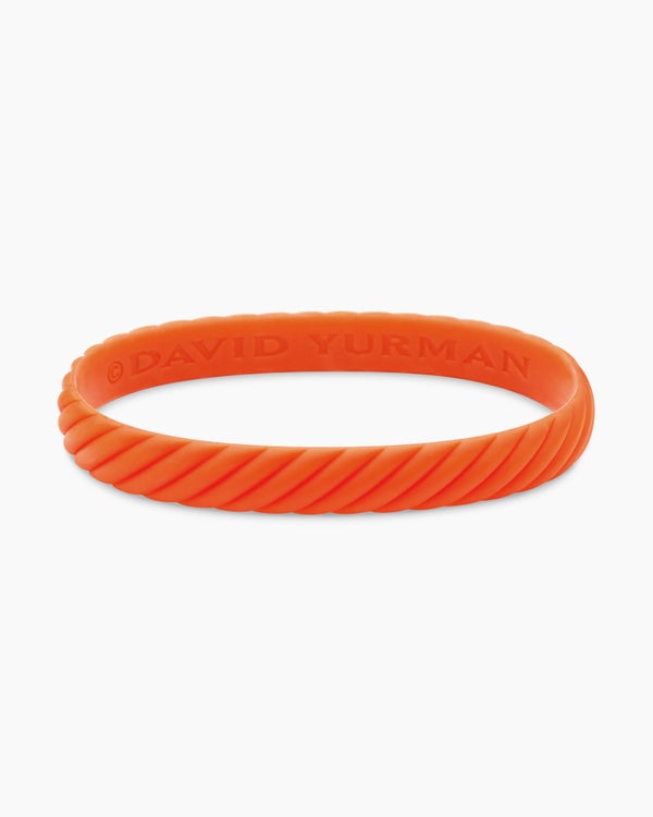 Cable Orange Rubber Bracelet, 10mm