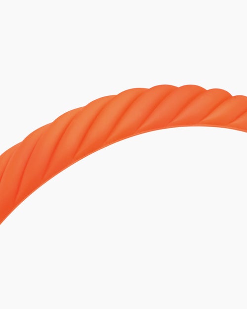 Cable Bracelet in Orange Rubber, 10mm