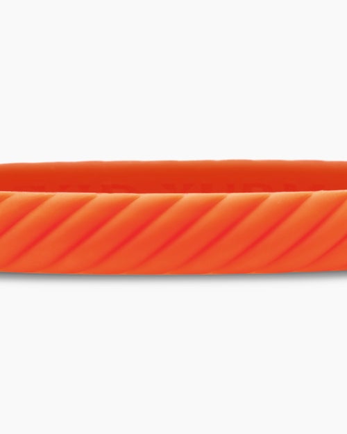 Cable Orange Rubber Bracelet, 10mm