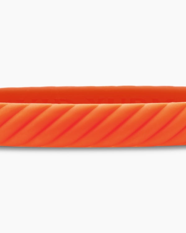 Cable Orange Rubber Bracelet, 10mm