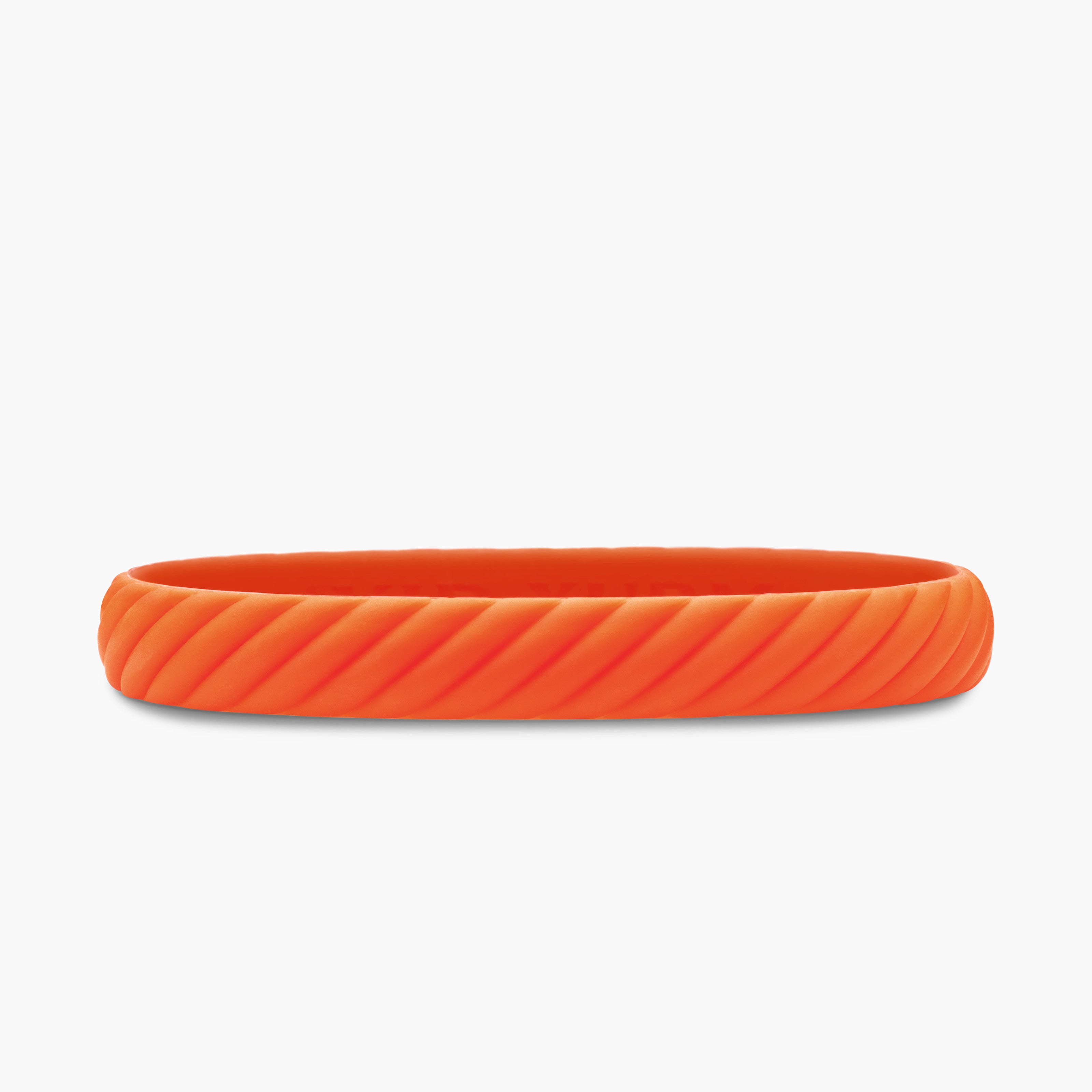 Cable Orange Rubber Bracelet, 10mm