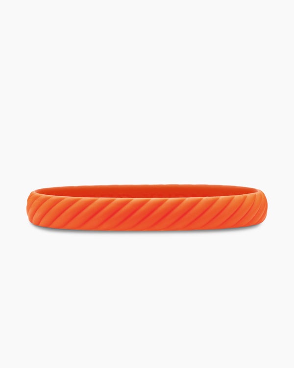 Cable Orange Rubber Bracelet, 10mm