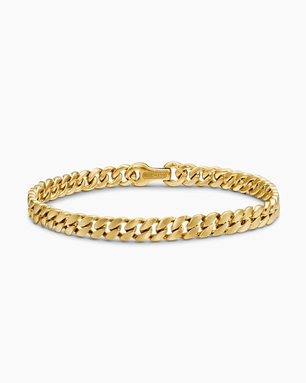 Curb Chain Bracelet in 18K Yellow Gold, 6mm