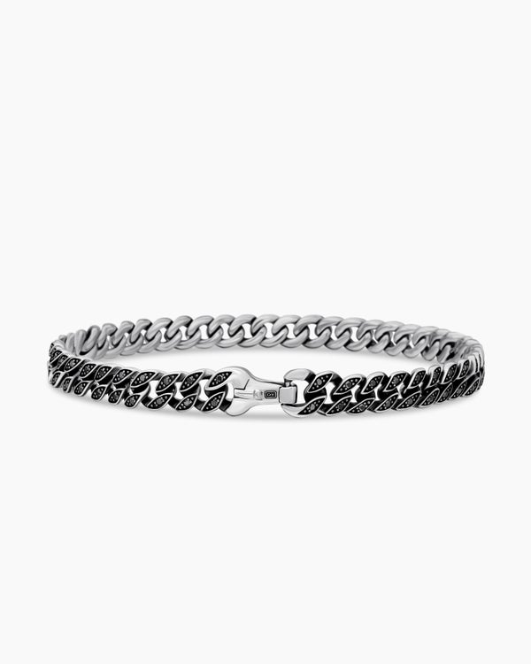 Curb Chain Bracelet in Sterling Silver, 6mm