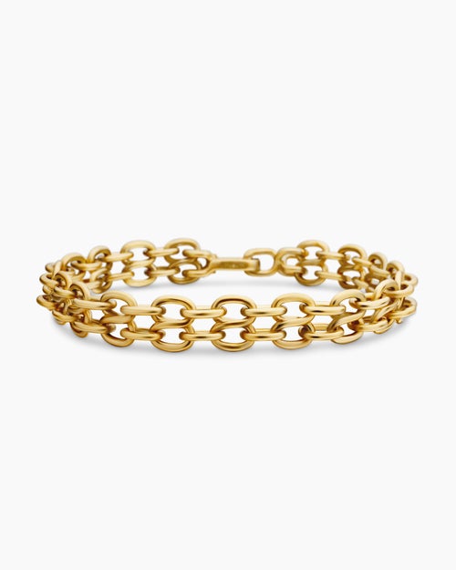 Mens Shipwreck Chain Bracelet in 18K Yellow Gold, 10mm