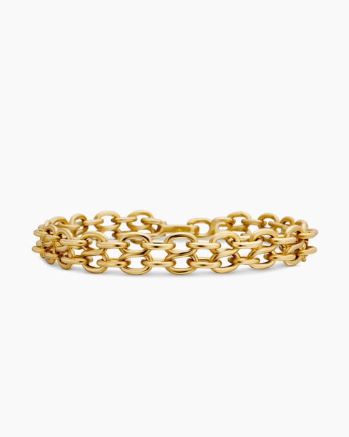 Mens Shipwreck Chain Bracelet in 18K Yellow Gold, 10mm