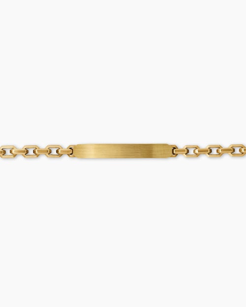 Mens Streamline ID Bracelet in 18K Yellow Gold, 6.8mm