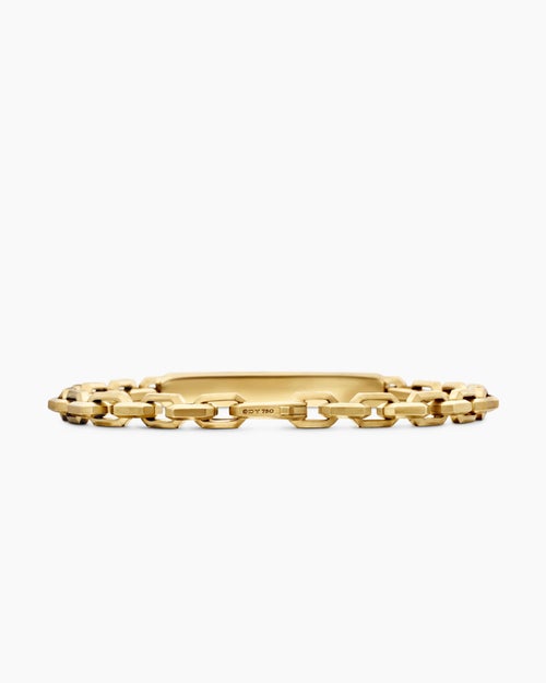 Mens Streamline ID Bracelet in 18K Yellow Gold, 6.8mm