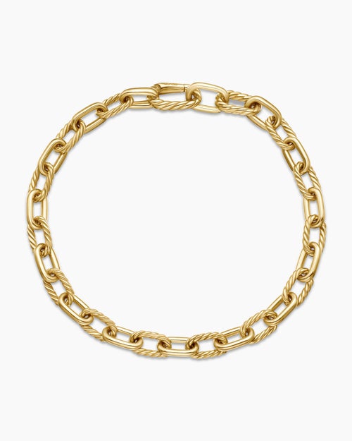 Mens DY Madison® Chain Bracelet in 18K Yellow Gold, 6mm