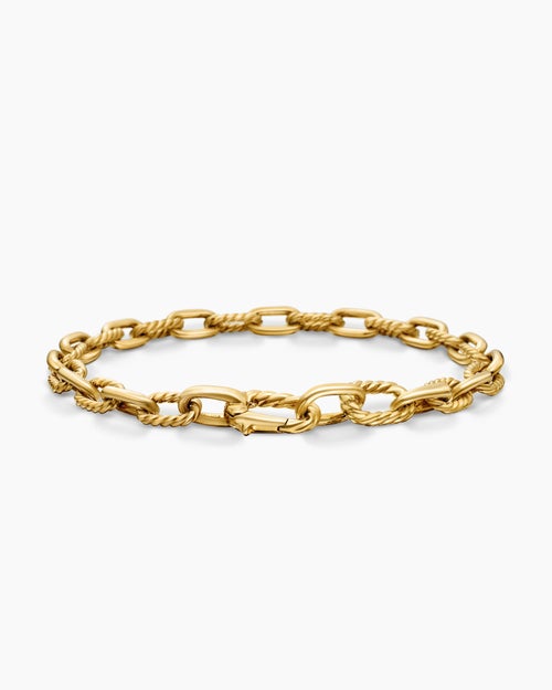 Mens DY Madison® Chain Bracelet in 18ct Yellow Gold, 6mm