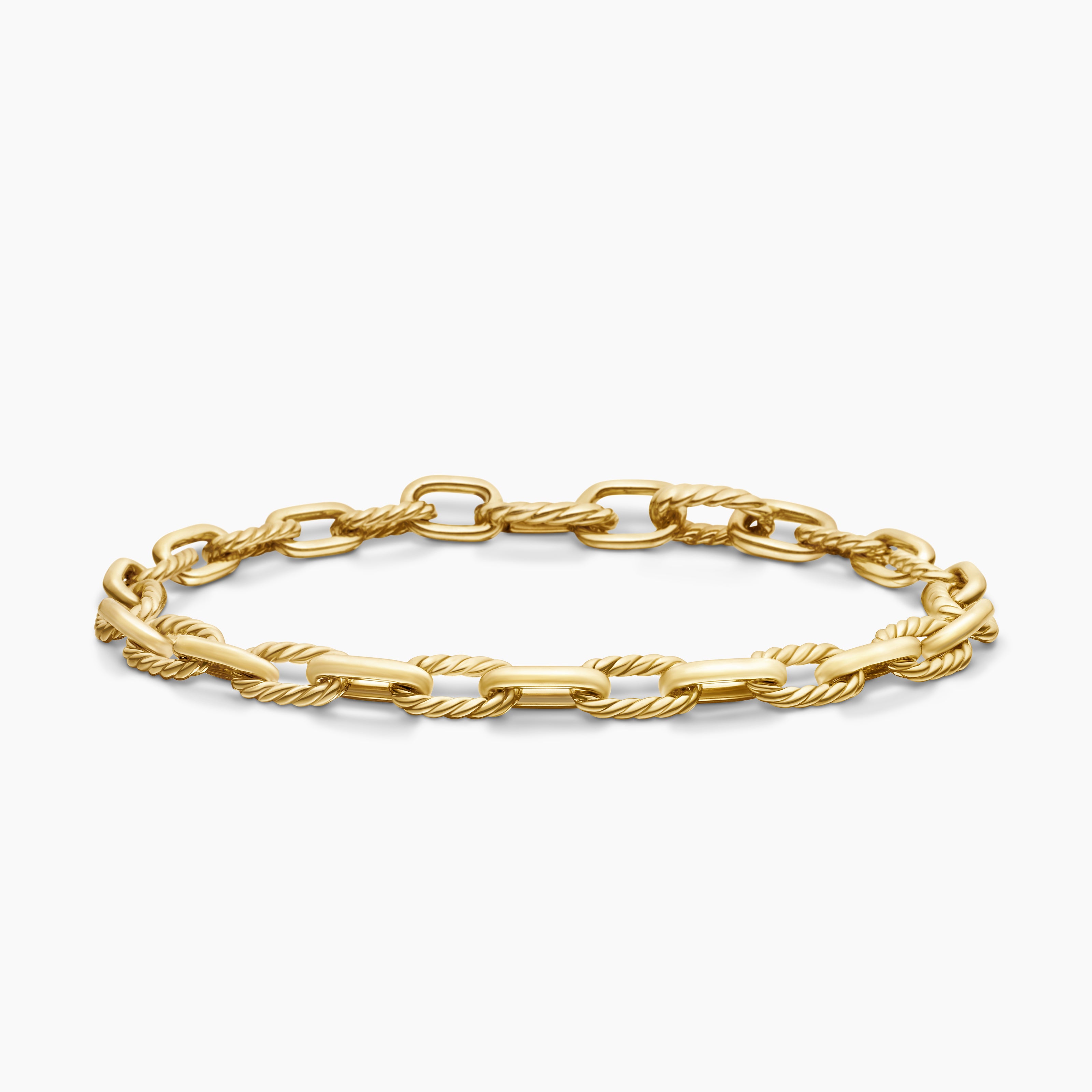 Mens DY Madison Chain Bracelet in 18K Yellow Gold, 6mm