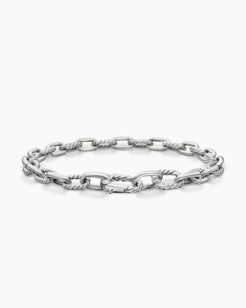 Mens DY Madison Chain Bracelet in Sterling Silver, 6mm