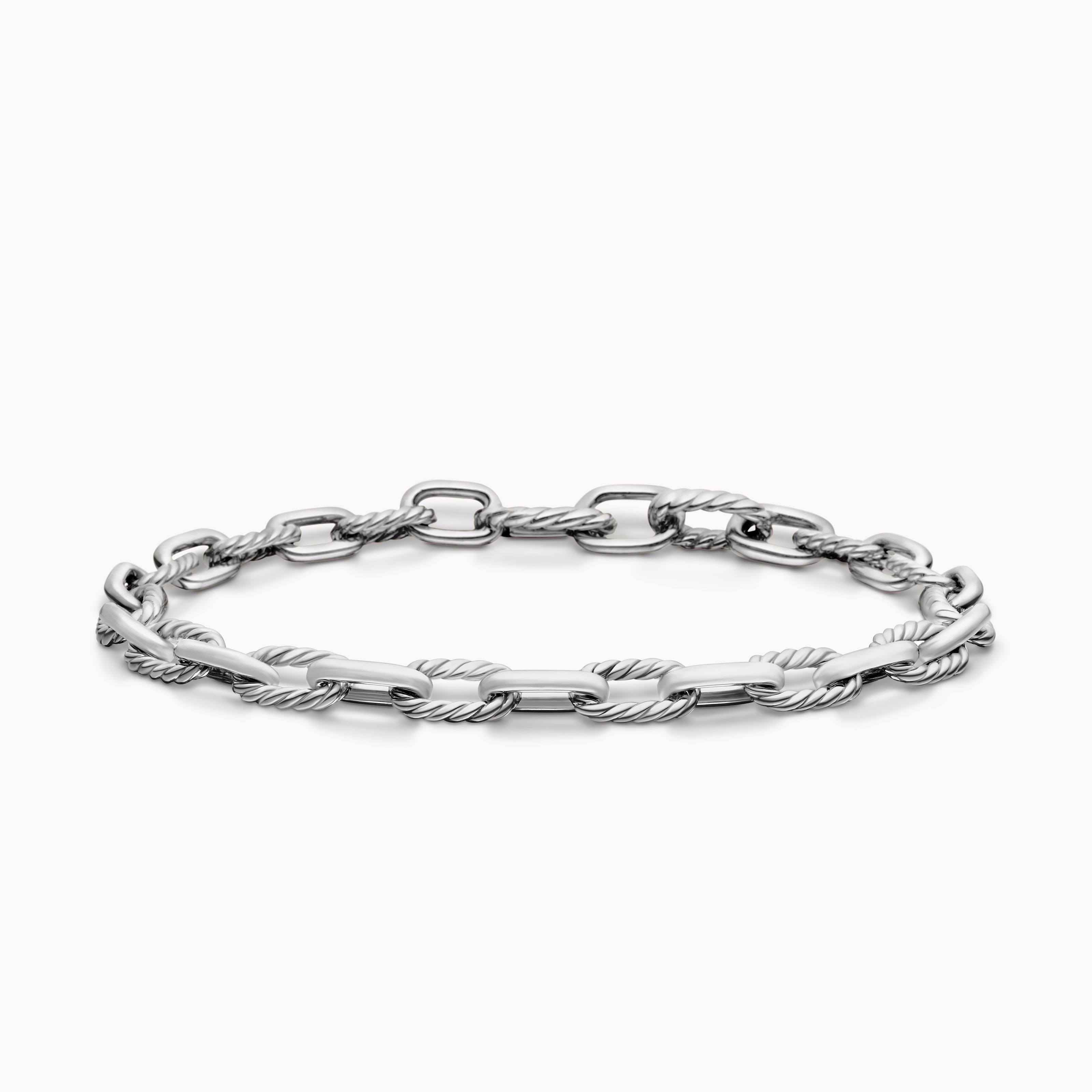 Mens DY Madison Chain Bracelet in Sterling Silver, 6mm