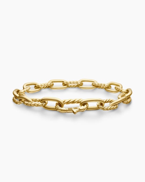 Mens DY Madison Chain Bracelet in 18K Yellow Gold, 8.5mm