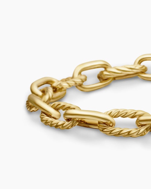 Mens DY Madison Chain Bracelet in 18K Yellow Gold, 8.5mm