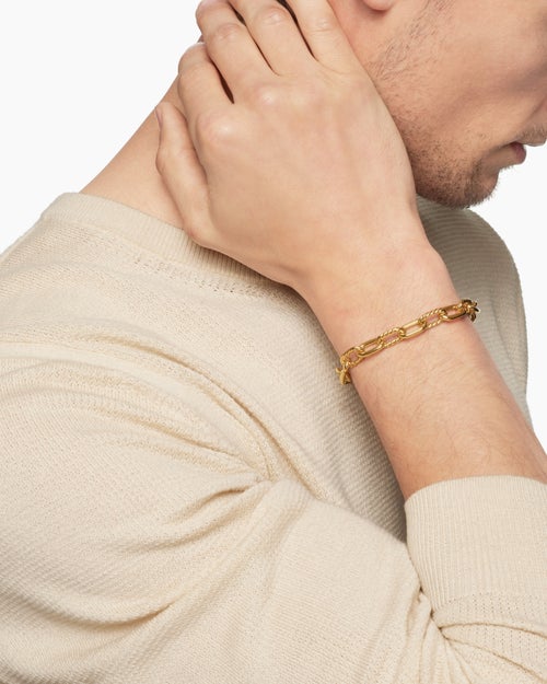 Mens DY Madison® Chain Bracelet in 18K Yellow Gold, 8.5mm